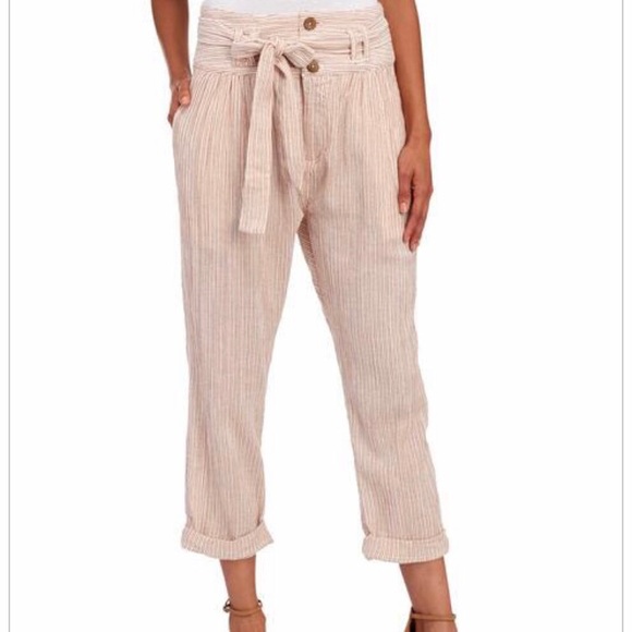 Free People Stripe Cropped Harem Pants - Picture 2 of 5